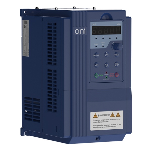 Преобразователь частоты ONI (ИЭК) A650 380В 3Ф 11кВт 25А со встроенным тормозным модулем