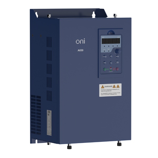 Преобразователь частоты ONI (ИЭК) A650 380В 3Ф 22кВт 45А со встроенным тормозным модулем