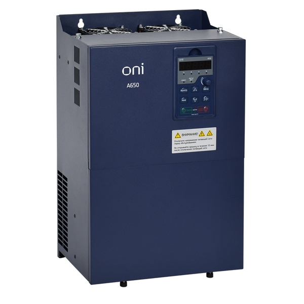 Преобразователь частоты ONI (ИЭК) A650 380В 3Ф 90кВт 176А со встроенным тормозным модулем