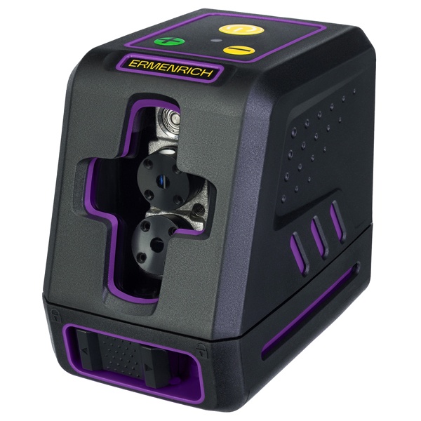 Лазерный уровень Ermenrich BASE LT20, 2 линии, цвет лазера красный, диапазон до 15 м, фиолетовый