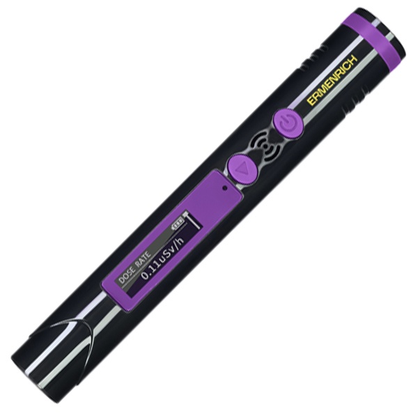 Дозиметр Ermenrich Ping RD20, для измерений гамма-, бета- и рентгеновского излучения, фиолетовый
