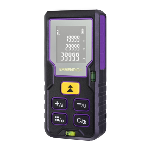 Лазерная рулетка Ermenrich Reel PLUS GD60 до 60 метров фиолетовый