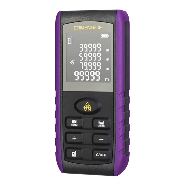 Лазерная рулетка Ermenrich Reel PRO GE80 до 80 метров фиолетовый