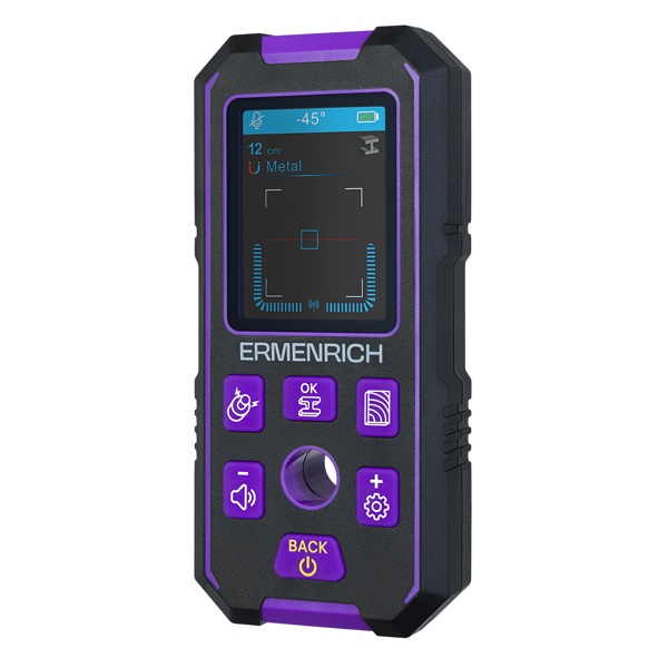 Детектор скрытой проводки Ermenrich Ping SM70, фиолетовый