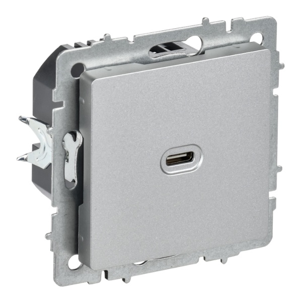 Зарядка высокоскоростная ИЭК BRITE USB С 65Вт алюминий (РЮ12-1-БрА)