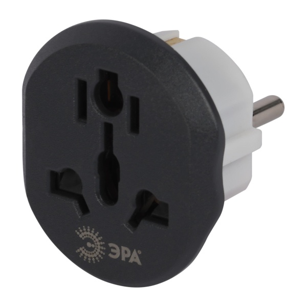 Адаптер универсальный (переходник) ЭРА SP-1e-UVL 16А с заземлением, белый