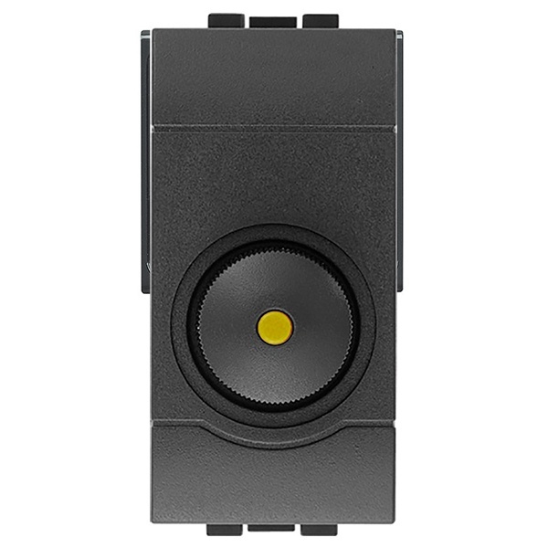 Светорегулятор поворотный 50-800Вт 1 модуль LivingLight Антрацит