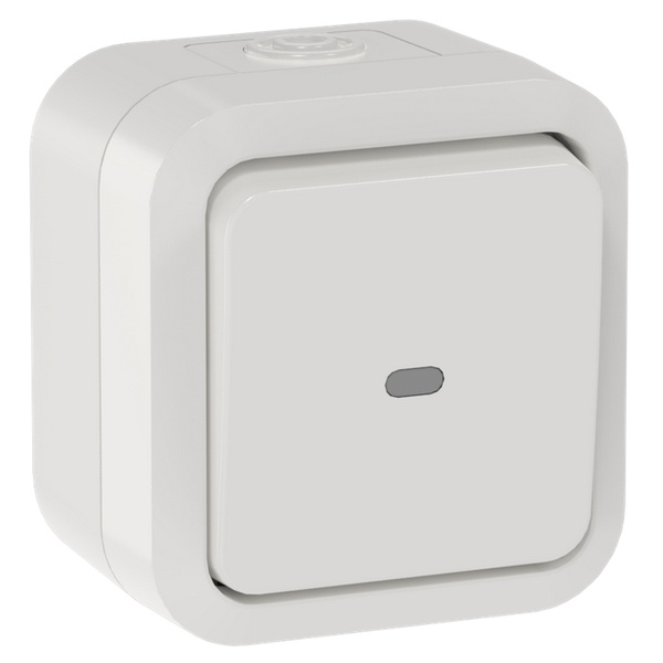 Переключатель 1-клавишный с индикацией ИЭК TORS TS302 10А IP55 белый