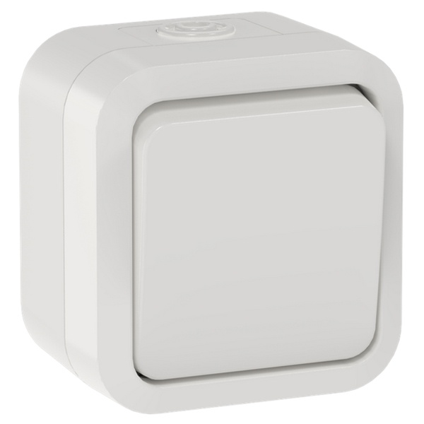 Выключатель кнопочный 1-клавишный ИЭК TORS TS310 10А IP55 белый