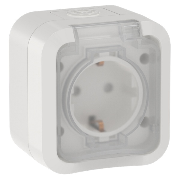 Розетка ИЭК TORS TS320 2П+3 с крышкой и шторками 16А IP55 белый