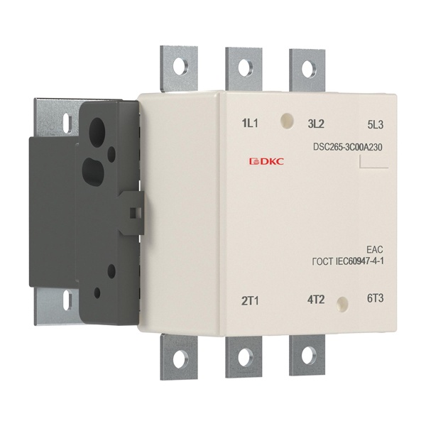 Контактор магнитный DKC DSC265-3C00A230 265А 130кВт (AC3) 220В AC