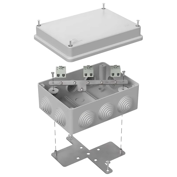 Коробка огнестойкая Промрукав для о/п 40-0310-FR2.5-6 Е15-Е120 RAL7035 150х110х70мм (6 шт/кор)