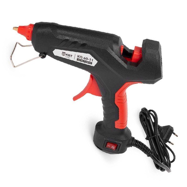 Пистолет клеевой КВТ Профи 60 Вт с диаметром стержня 11 мм КП-60-11 мощностью 60 Вт
