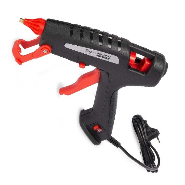 Пистолет клеевой КВТ Профи 100 Вт с диаметром стержня 11 мм КП-100-11 мощностью 100 Вт