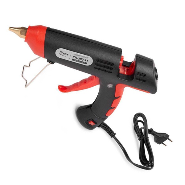 Пистолет клеевой КВТ Профи 200 Вт с диаметром стержня 11 мм КП-200-11 мощностью 200 Вт