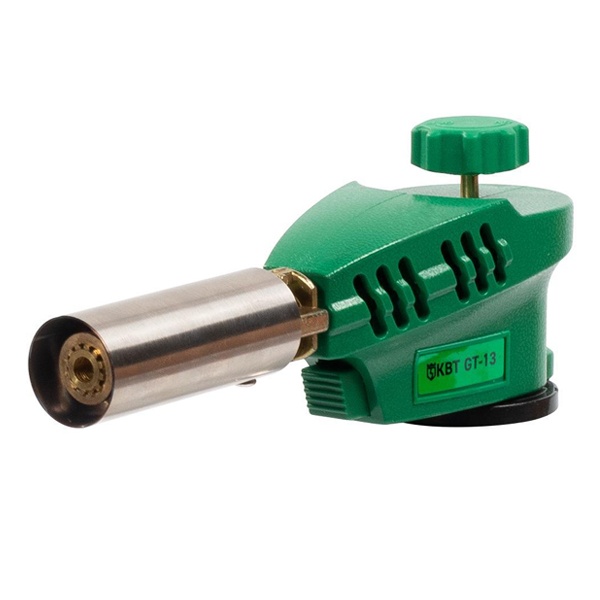 Горелка-насадка КВТ газовая с пьезоподжигом GT-13 Профи для газовых баллонов с цанговым соединение