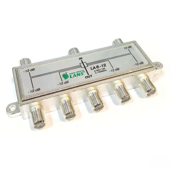Ответвитель 6 отводов, потери на отвод 12.0 дБ