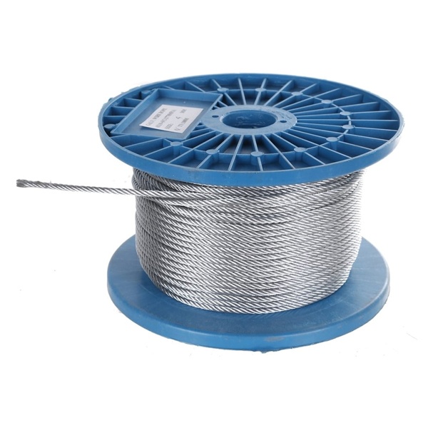 Трос стальной Промрукав DIN 3055 оцинкованный 5мм (100 м/уп)