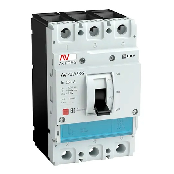 Автоматический выключатель EKF AV POWER-1/3 3P 160А расцепител TM 10 xln 35kA TR (автомат электрический)