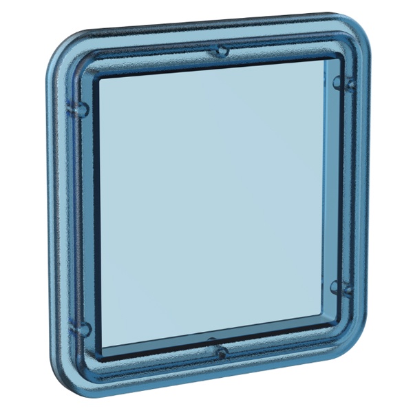 Окошко смотровое ИЭК для щита из полиэстера ЩМП прозрачное синее