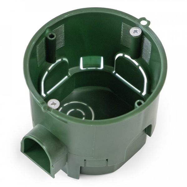 Коробка установочная Промрукав углубленная безгалогенная (HF) 68х60 подрозетник с саморезами