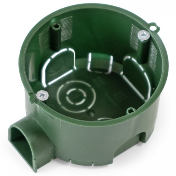 Коробка установочная Промрукав безгалогенная (HF) 68х45 подрозетник с саморезами (200шт/кор)