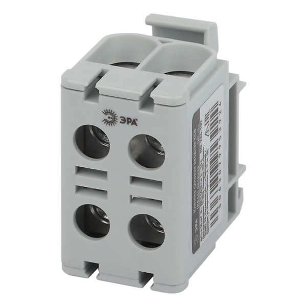 Клеммы силовые вводные КСВ ЭРА NO-224-137 двойная (KE66) 6-50 мм2 L серая