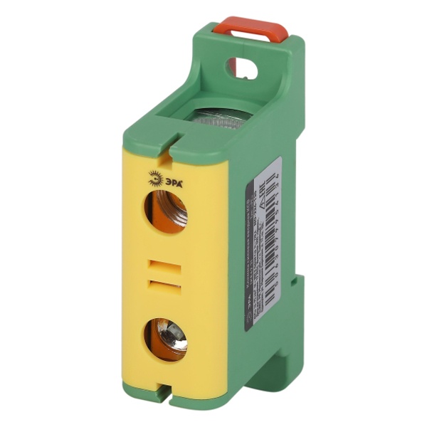 Клеммы силовые вводные КСВ ЭРА NO-224-130 (KE62.3) 16-95 мм2 PE желтая/зеленая