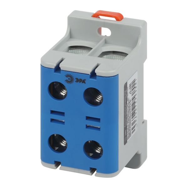 Клеммы силовые вводные КСВ ЭРА NO-224-141 двойная (KE67.2) 16-95 мм2 N синяя