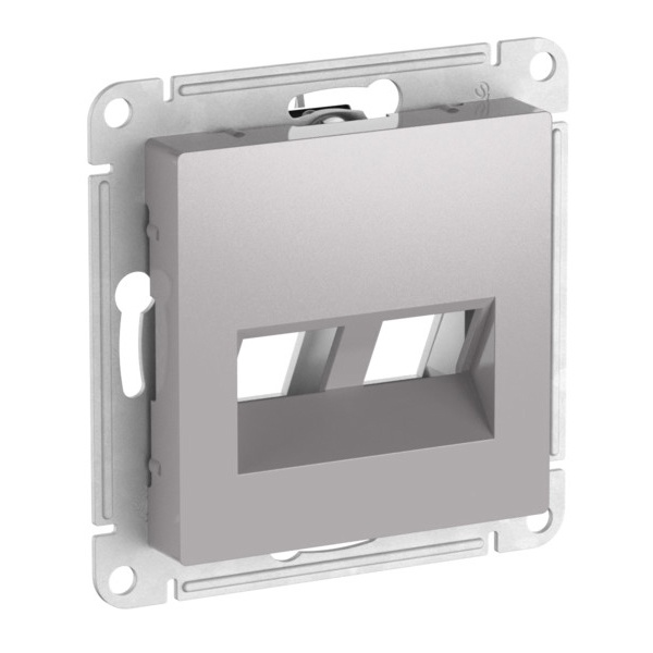 Накладка двойная для информационных функций SE AtlasDesign типа Keystone, алюминий