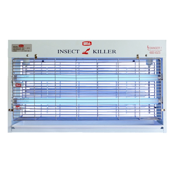 Ловушка для насекомых высоковольтная Well WE-200-2 площадь 120м2 (2 лампы 20Вт) 630х130х365мм