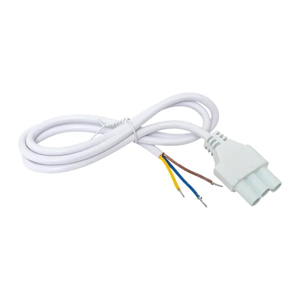 Кабель для подключения светодиодных линейных светильников EKF ДБО-60/120/150 белый 1 метр 3x0,75