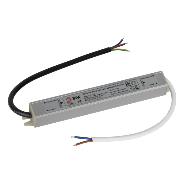 Блок питания для светодиодной ленты ЭРА LP-LED 40W-IP67-12V-S 172x22x20mm