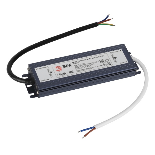 Блок питания для светодиодной ленты ЭРА LP-LED 100W-IP67-12V-S 182x52x20mm
