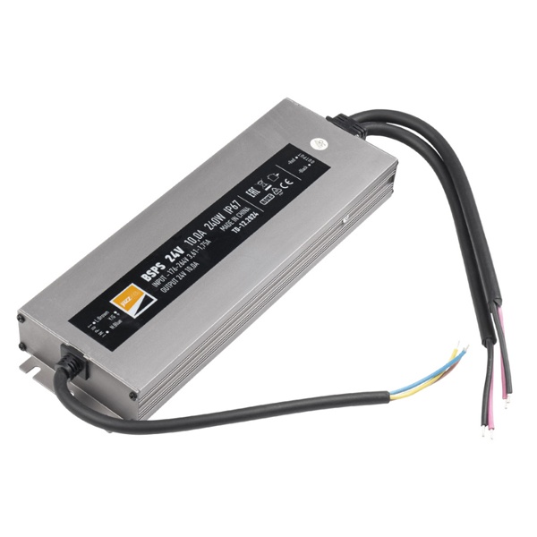 Блок питания для светодиодной ленты JazzWay BSPS 240W 24V 10А IP67 244x80x29mm