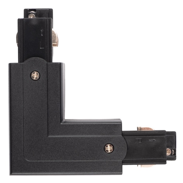 Коннектор для трехфазного шинопровода JazzWay 3P PTR CL-BL OUT угловой внешний черный