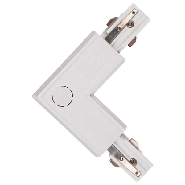 Коннектор для трехфазного шинопровода JazzWay 3P PTR CL-WH OUT угловой внешний белый