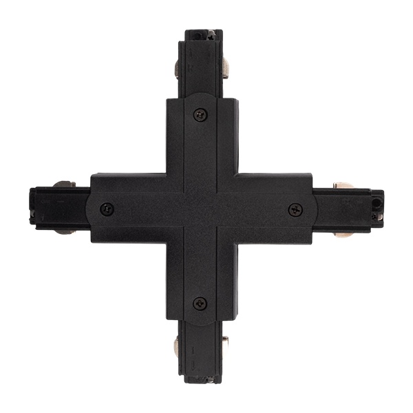 Коннектор для трехфазного шинопровода JazzWay 3P PTR CX-BL X-образный черный