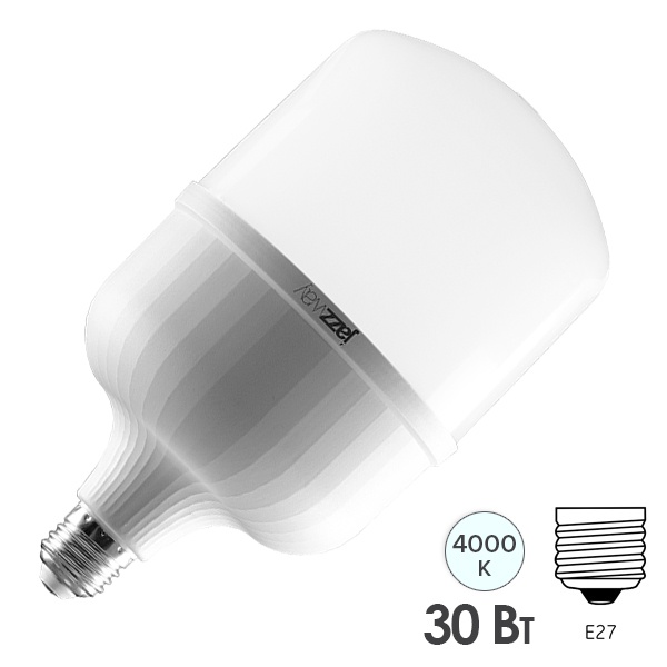 Лампа светодиодная JazzWay PLED-HP-T100 30W 4000K E27 белый свет