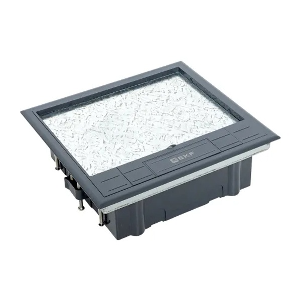 Лючок напольный с изменяемой глубиной EKF C-Line 12 6шт 45х45мм с горизонтальной приборной рамкой