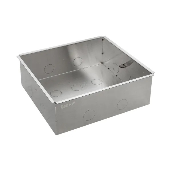 Напольная коробка EKF под лючок C-Line 12 нержавеющая сталь