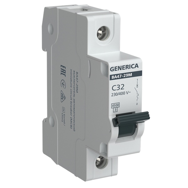 Автоматический выключатель Generica (ИЭК) ВА 47-29М 1Р 32А 4,5кА характеристика С (автомат электрический)