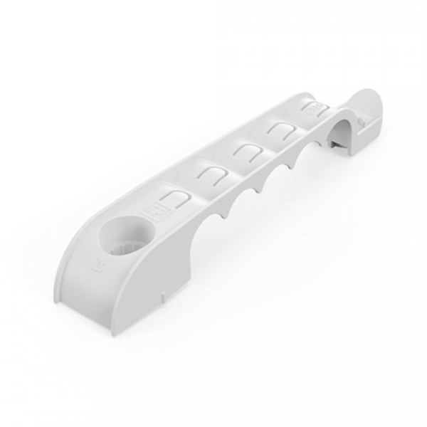 Держатель труб Промрукав для прямого монтажа односторонний на 5 мест серый d16 мм [уп.30шт]