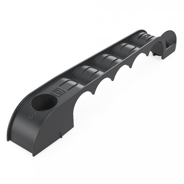 Держатель труб Промрукав для прямого монтажа односторонний на 5 мест чёрный d20 [уп.20шт]