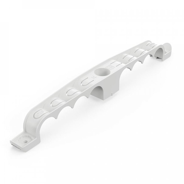 Держатель труб Промрукав для прямого монтажа двусторонний на 8 мест серый d20 [уп.20шт]