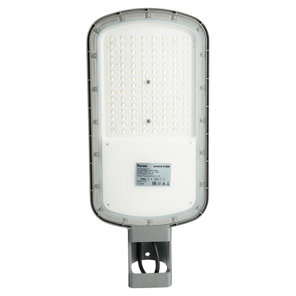 Консольный светодиодный светильник Feron SP3070 100W 4000K AC90-300V цвет серый IP66 d38-62mm