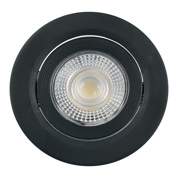 Светодиодный светильник Feron AL540 7W 4000K 560Lm черный, круглый встраиваемый d77/D90x16mm