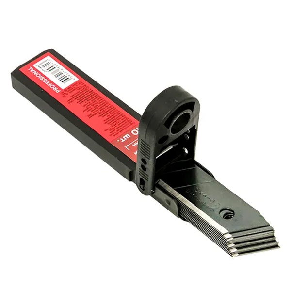 Набор сменных лезвий EKF Professional СМ-60 18 мм вороненные, SK4, 7 сегментов (Упаковка 10 шт)