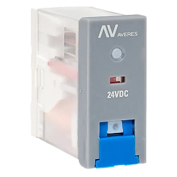 Реле промежуточное с кнопкой и механической индикацией EKF AVERES RPAt 25/1 12A 24В DC