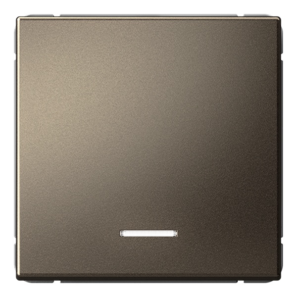 Одноклавишная кнопка без фиксации с подсветкой SE ArtGallery 10А мокко